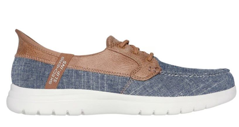 Skechers Slip Ins On the Go Flex, Colour: Navy/White, Size: 6.5