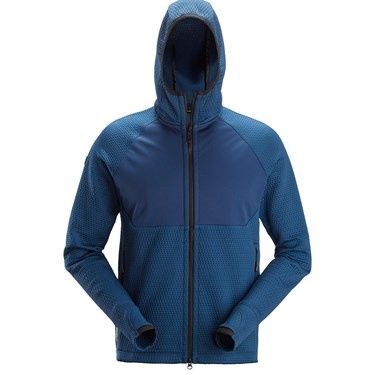 Snickers Workwear FlexiWork Full Zip Midlayer Hoodie, Colour: Deep Blue, Size: S