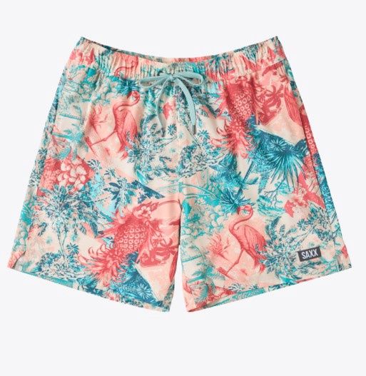 Saxx Oh Bouy 2 in 1 Volly 7 inch Swim Trunk, Colour: VCC, Size: S