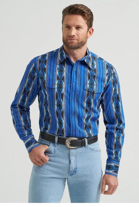 Wrangler Western LS Snap Shirt 9484, Size: S