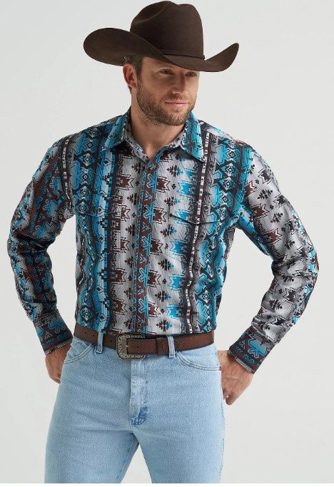 Wrangler Western LS Snap Shirt 9468, Size: S