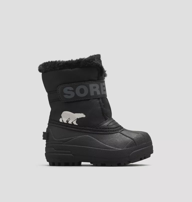 Sorel Snow Commander Toddler/Infant C4-C10, Colour: Black, Size: C4
