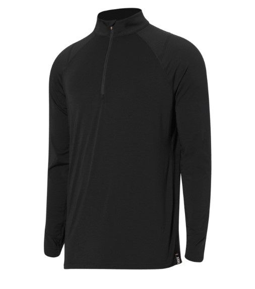 SAXX Roast Master Mid-Weight L/S Half Zip Viewfinder, Colour: Black, Size: S