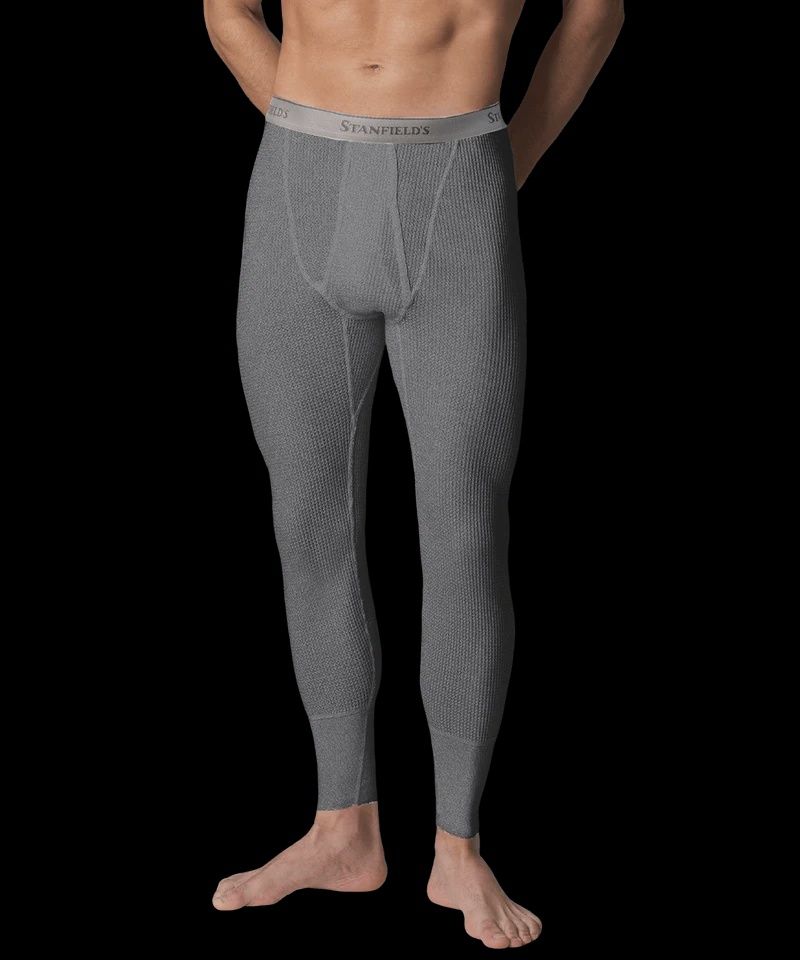 Stanfields Waffle 50% Cotton Tall Pant, Colour: Grey, Size: S