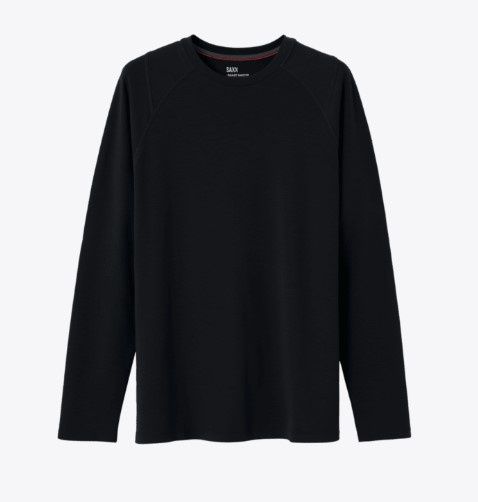 Saxx Roast Master Mid-Weight  Crew Shirt Black, Colour: Black, Size: S