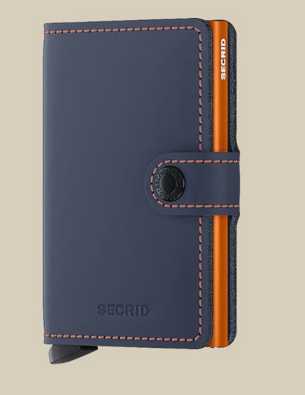 Secrid Miniwallet Nightblue &amp; Orange, Colour: Nightblue Orange