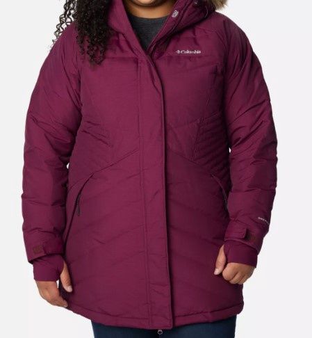 Columbia Lay D Down 111 Jacket Plus, Colour: Cranberry, Size: 1XL