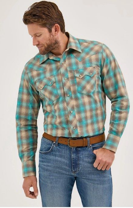 Wrangler Retro Western Snap LS Shirt 9551, Size: S