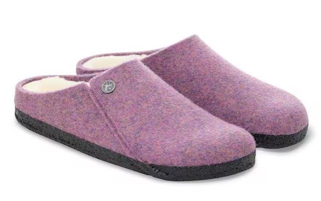 Birkenstock Zermatt  Shearling Felt Mauve Narrow