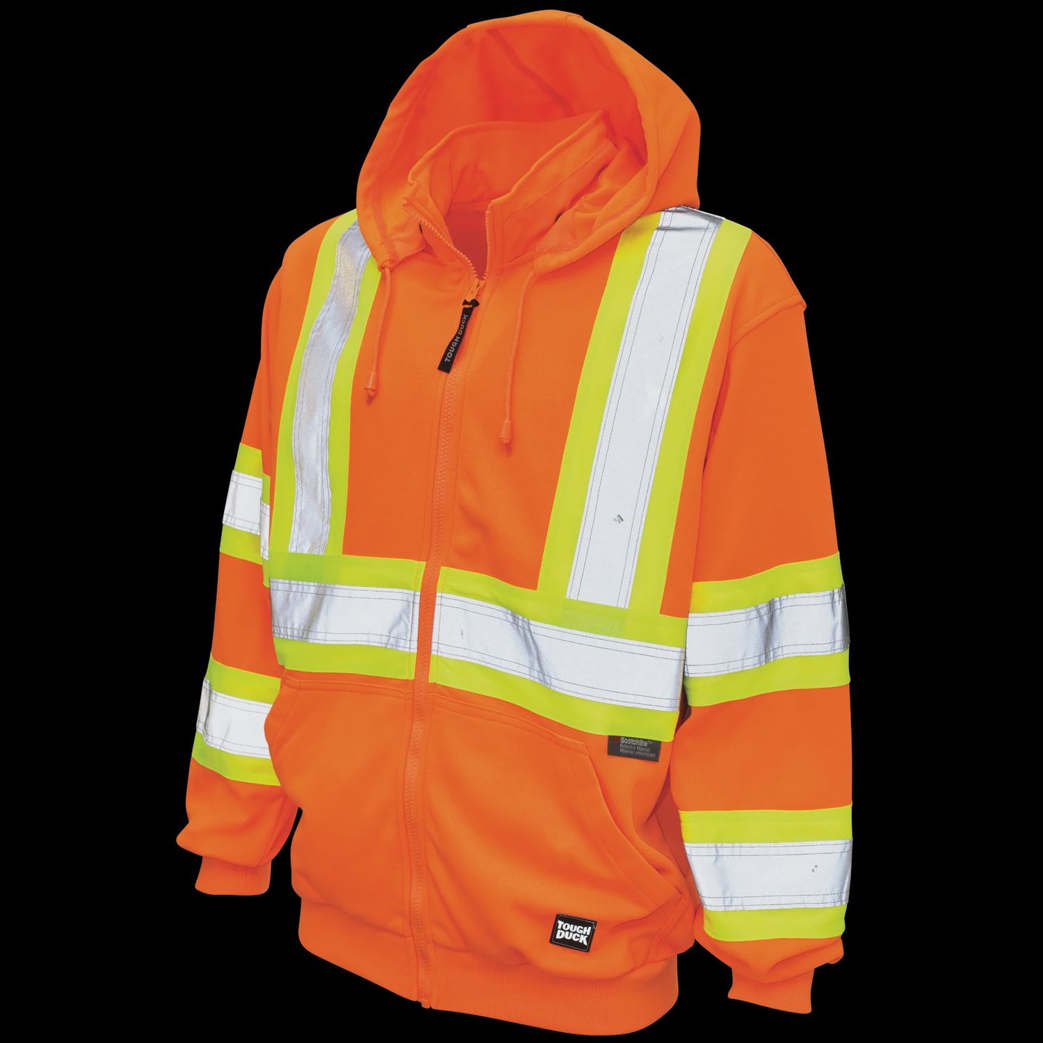 Touch Duck Unlined Safety Hoodie, Colour: ORANGE, Size: S
