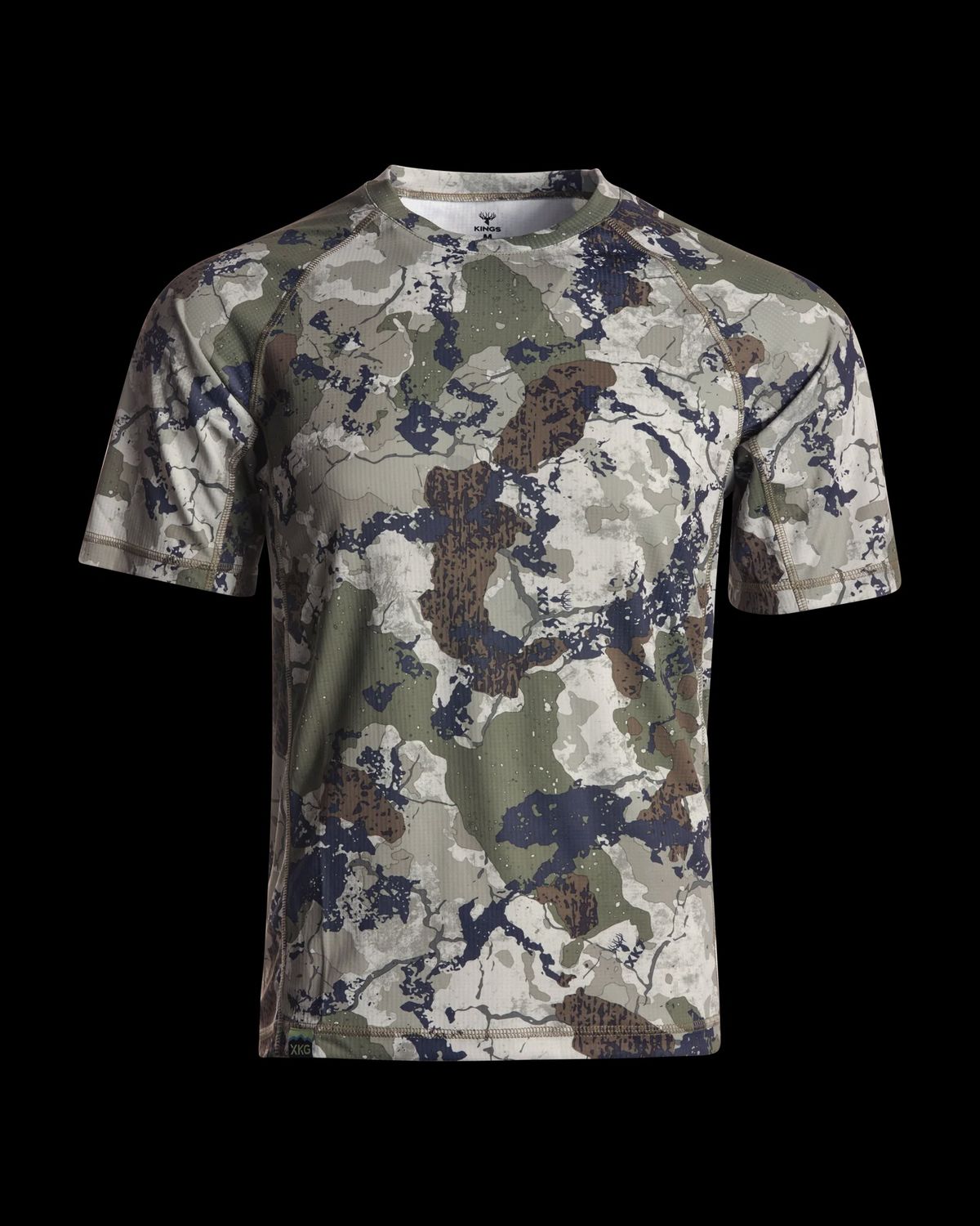 Kings Camo Short Sleeve Shirt Elevation, Colour: Camo, Size: S