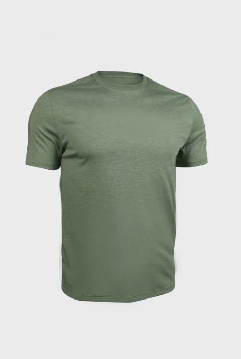 2 UNDR All Day Crew Tee, Colour: Heathered Green, Size: S