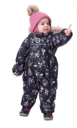 Peluche &amp; Tartine Mathew One Piece Snowsuit, Colour: Black/Graphic, Size: 6M