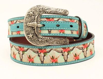 Ariat Teal Skull Womens Western Belt