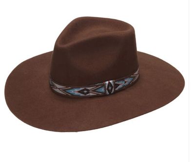 Ariat Ladies Pinch Front BR Felt Hat