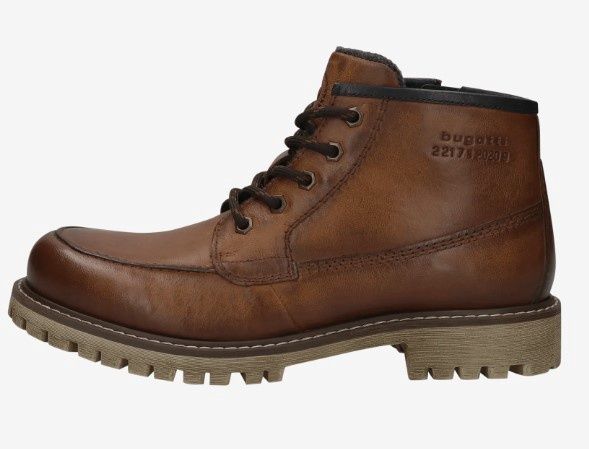 Bugatti Ankle Boot Dress Lace &amp; Side Zip  Cognac, Size: 41