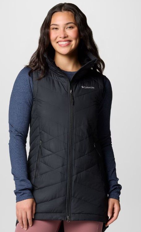 Columbia Heavenly II Long Vest, Colour: Black, Size: S