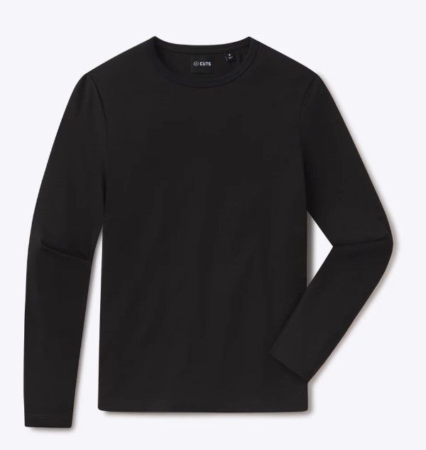 Cuts AO L/S Forever Tee, Colour: Black, Size: S