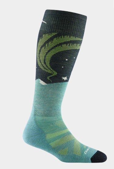 Darn Tough Over The Calf Lightweight W/ Cushion 8036, Colour: Aqua, Size: S