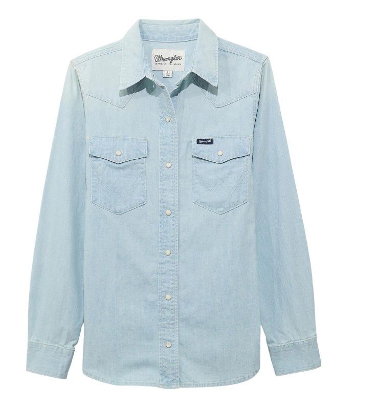 Wrangler Women’s Denim LS Snap Shirt 3722, Size: S