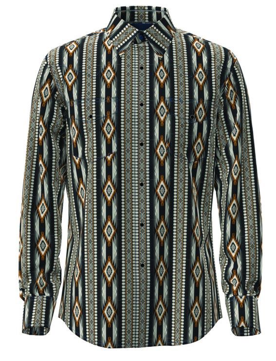 Wrangler Western  Checotah LS Snap Button 4910, Size: S