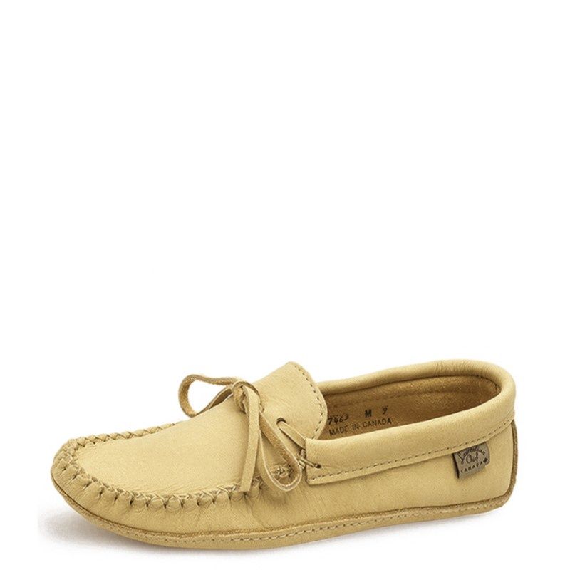 Laurentien Chief Deer Tan Leather Moccasin Mens, Colour: Deer Tan, Size: 4