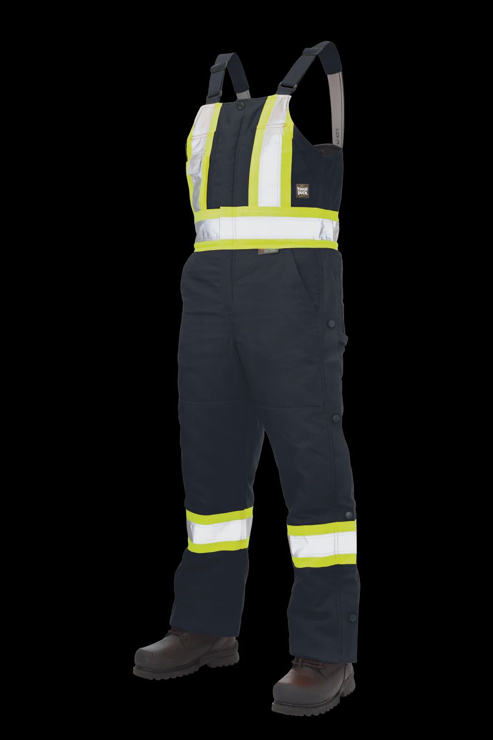 Tough Duck Unlined Safety Overall Hi Viz, Colour: Navy, Size: S
