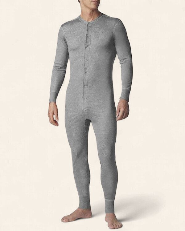 Stanfields Premium 100% Cotton Combo, Colour: Grey, Size: S