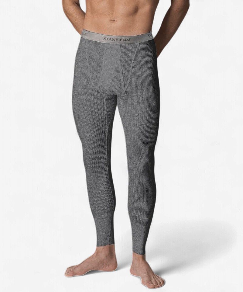 Stanfields Waffle 50% Cotton Tall Pant, Colour: Grey, Size: S