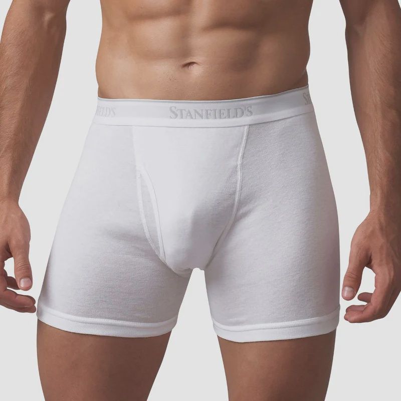 Stanfields 2PK Premium Boxer Briefs, Colour: White, Size: S