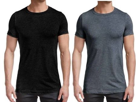 Stanfields 2PK Premium T-Shirt, Colour: Black/Grey, Size: S