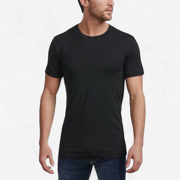 Stanfields 2PK Supreme Tall T-Shirt, Colour: Black, Size: S