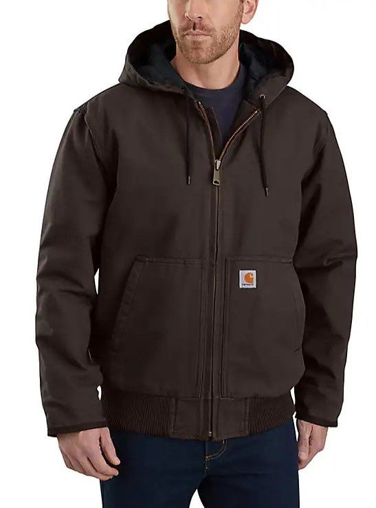 Men's Insulated Active Jac - Loose Fit - Washed Duck - 3 Warmest Rating, Colour: DKB, Size: S