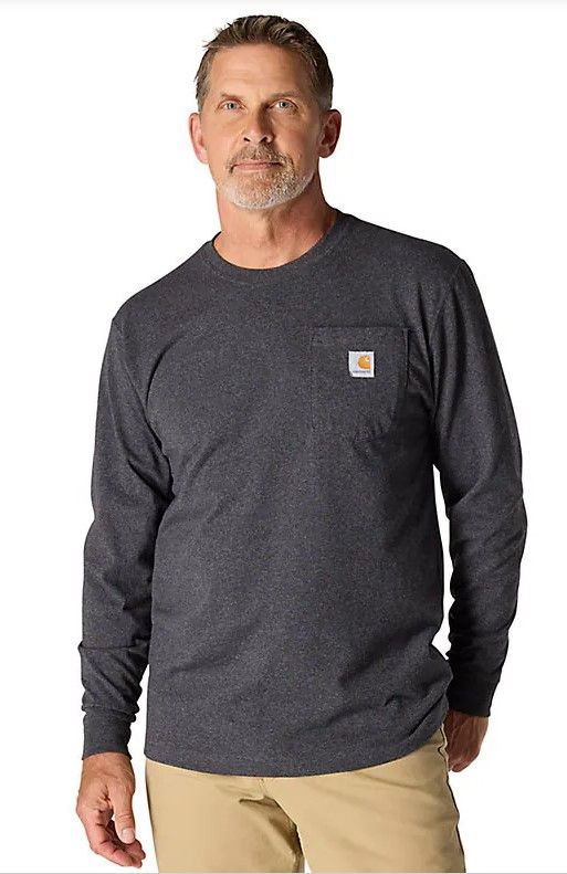 Carhartt Loose Fit L/S Pocket Shirt, Colour: Charcoal, Size: S