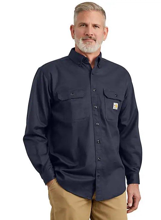 Carhartt FR Long Sleeve Button Shirt, Colour: DNY, Size: S