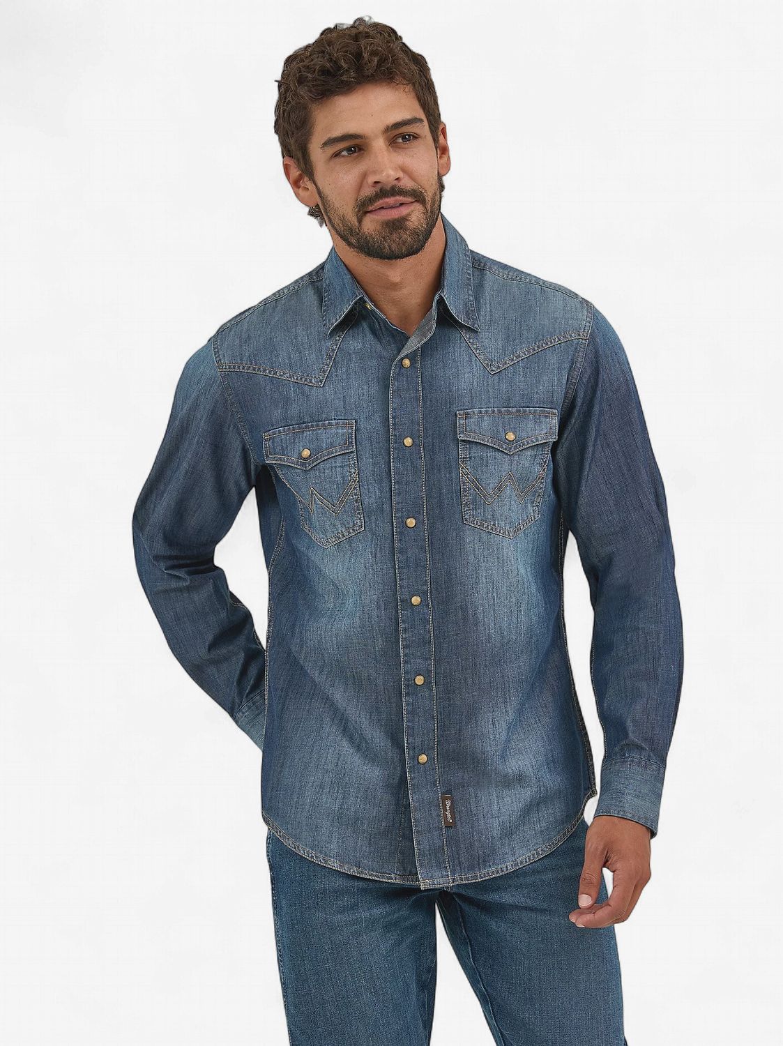 Wrangler Retro Denim Premium Snap MVR458, Size: S