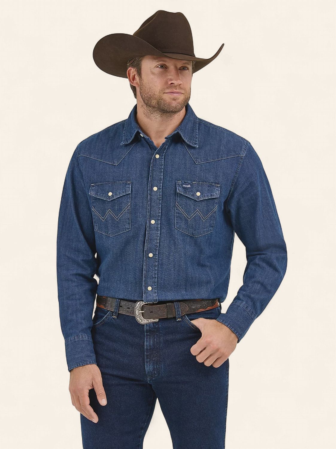 Wrangler Dark Wash Denim Snamp MS1041D, Size: S