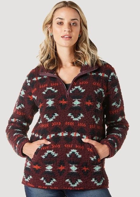 Wrangler Women’s Half Zip Sherpa Purple