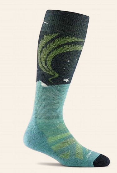 Darn Tough Over The Calf Lightweight W/ Cushion 8036, Colour: Aqua, Size: S