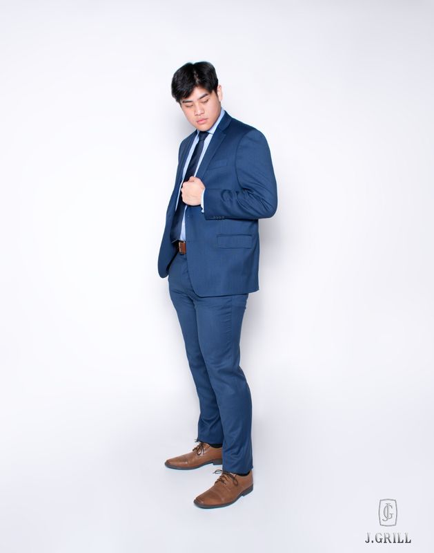 J.Grill 2Pc Suit Cobalt Moderna