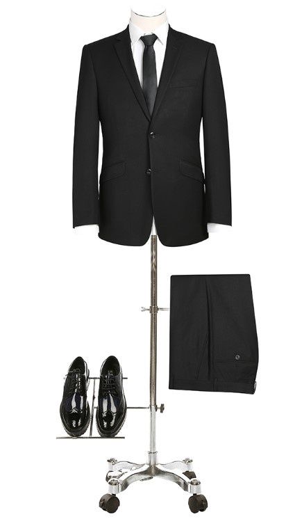 Renoir 2Pc Suit Black Slim Fit