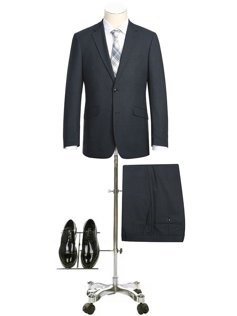 Renoir 2Pc Suit Navy Tweed Slim Fit
