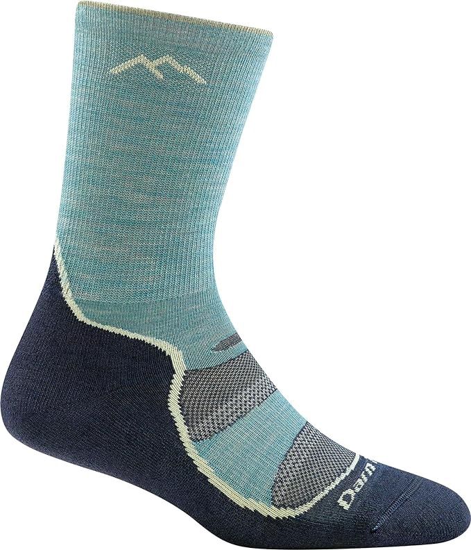 Darn Tough Micro Crew Lightweight cushion 1967, Colour: Aqua, Size: S