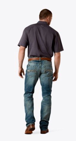 Ariat M4 Relaxed Straight Leg Blue Jean, Size: 30x32
