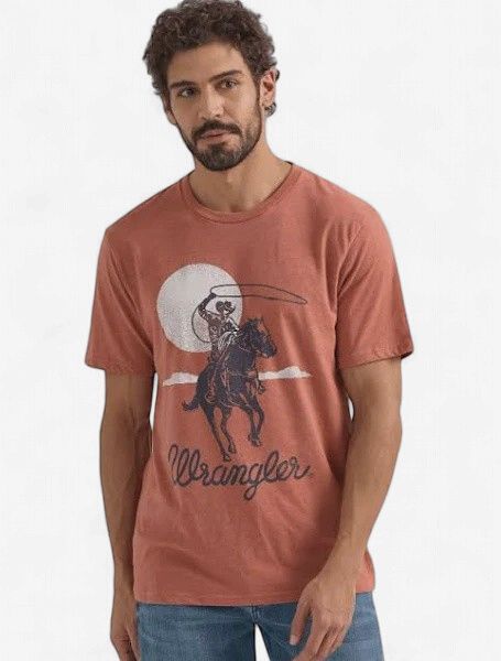 Wrangler Graphic T-Shirt 0030, Colour: Orange, Size: S