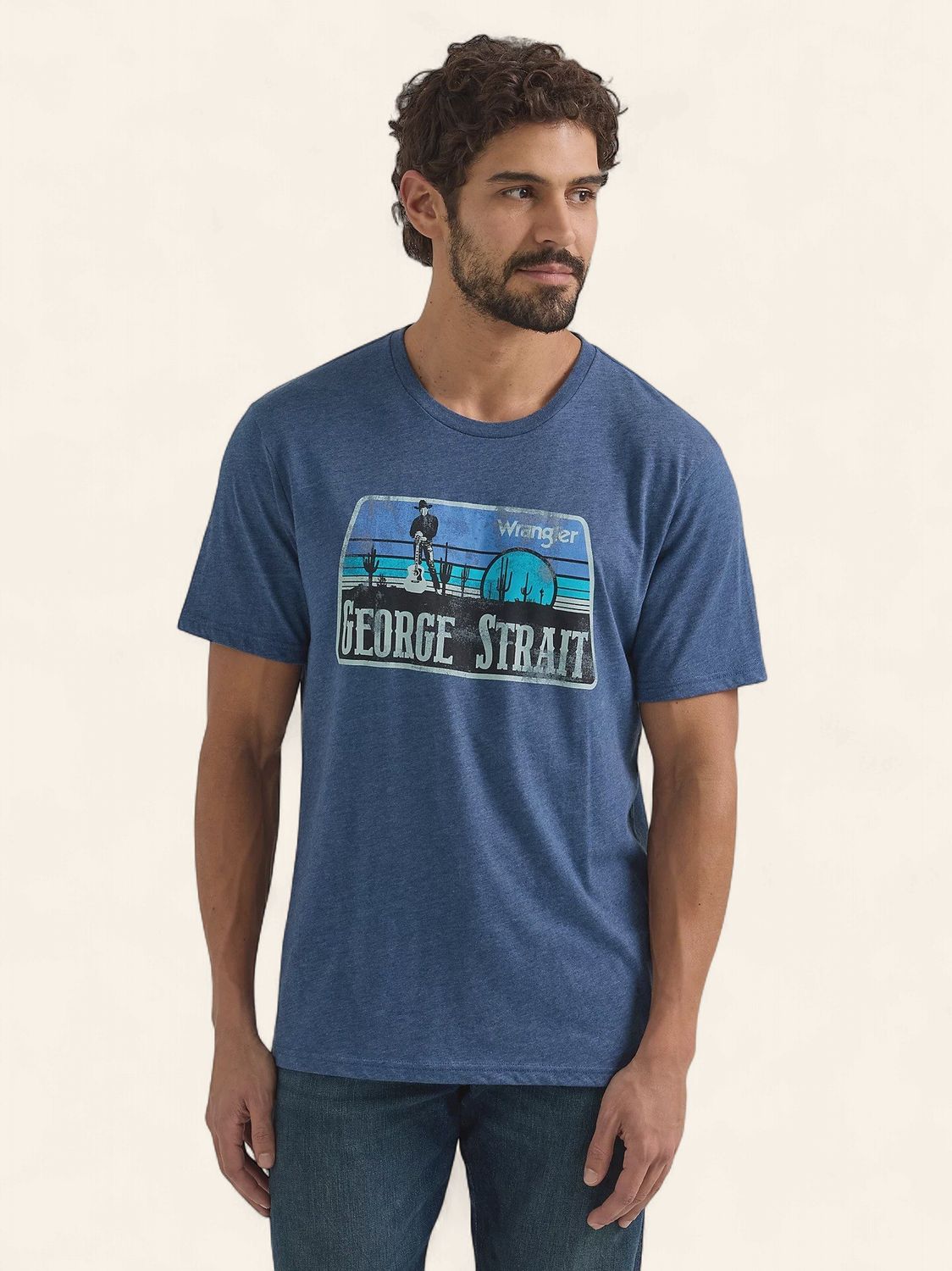 Wrangler Graphic T-Shirt 0066, Colour: Blue, Size: S