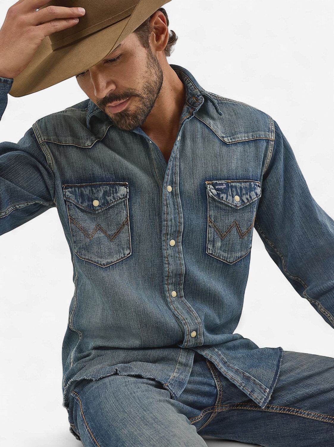 Wrangler Denim  Basic Work Shirt, Size: S