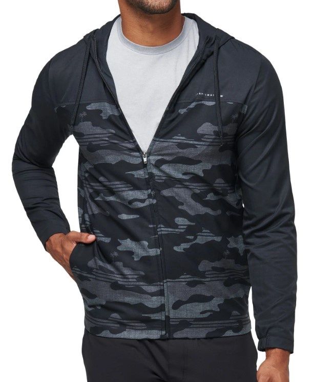 Travis Mathew Camo Tech Hoodie, Colour: Black, Size: S
