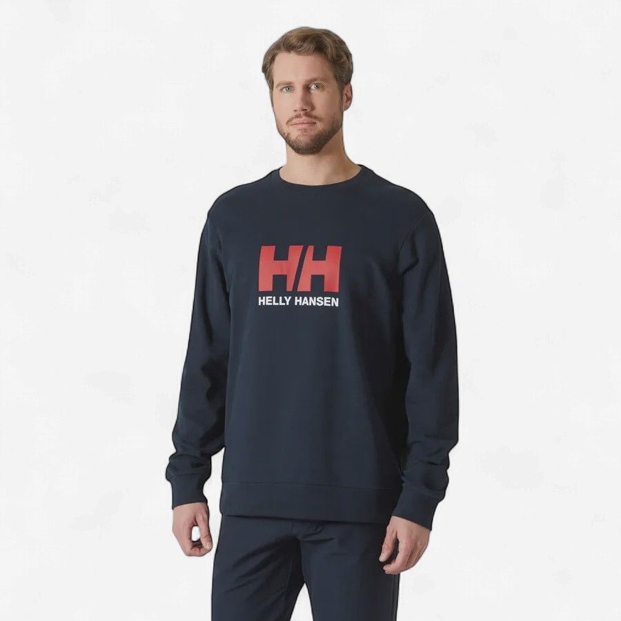 Helly Hansen Logo Crewneck Sweatshirt, Colour: Navy, Size: S