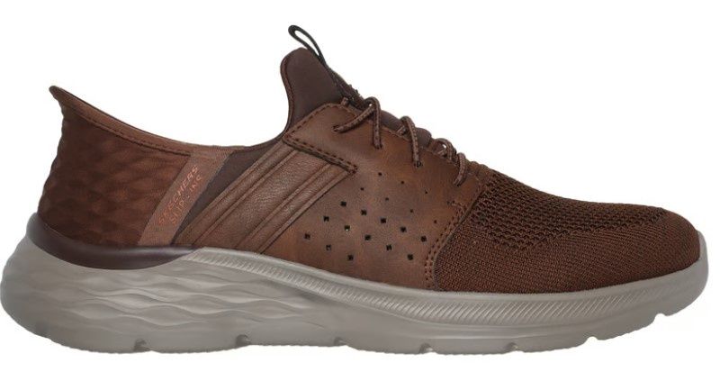 Skecher Slip In Garner Newick Men’s Shoe, Colour: ACDB Dark Brown, Size: 8